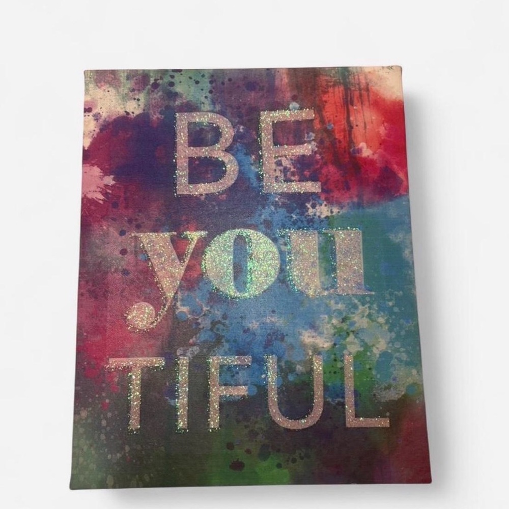Colorful 'Be You Tiful' Canvas Art